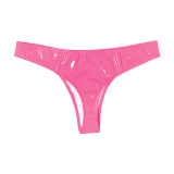 Latex Briefs Ammonia Low Waisted Sexy Narrow Crotch Shiny Patent Leather Briefs XX6507