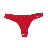Latex Briefs Ammonia Low Waisted Sexy Narrow Crotch Shiny Patent Leather Briefs XX6507