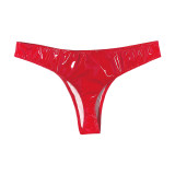 Latex Briefs Ammonia Low Waisted Sexy Narrow Crotch Shiny Patent Leather Briefs XX6507