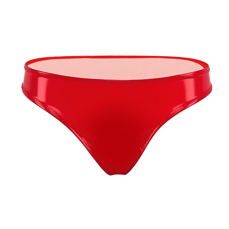 Latex Briefs Ammonia Low Waisted Sexy Narrow Crotch Shiny Patent Leather Briefs XX6507