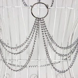 Three-point hollowed-out iron chain set of erotic underwear is alluring. The leather metal opening is free to take off BST58002