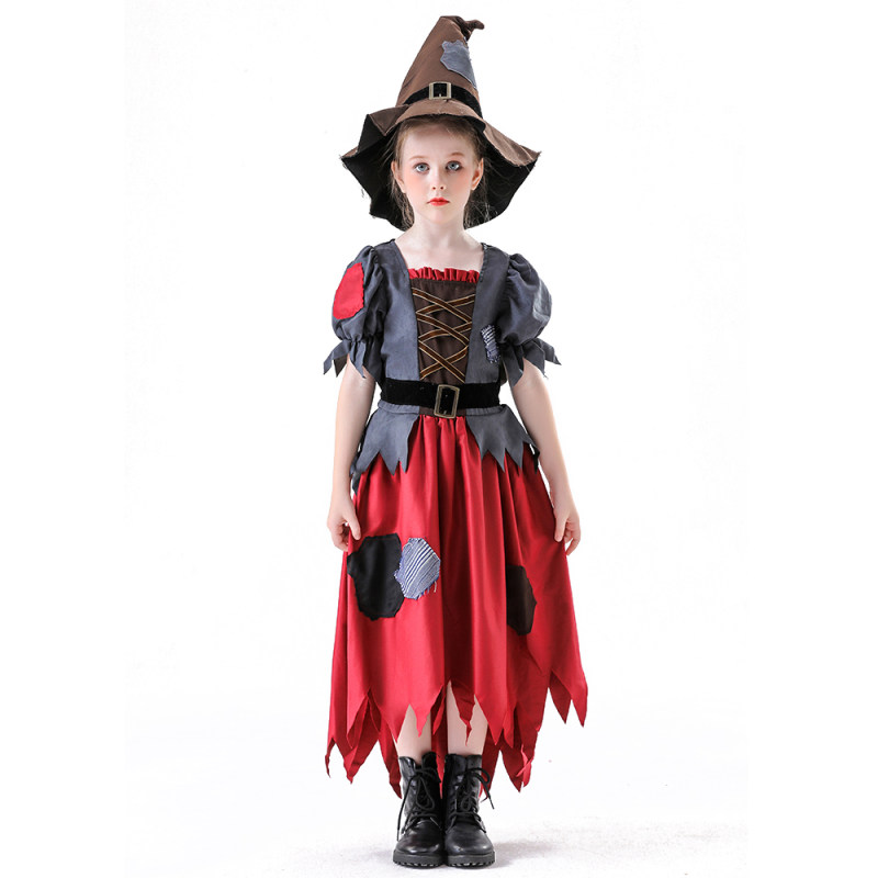 Halloween Children's Costume Carnival Party Little Witch and Girl Cosplay Witch Costume YM8783