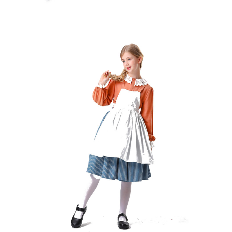 Halloween Children's Role Playing Maid Costume Rural Life Cosplay Children's Girl Maid Costume YM5842