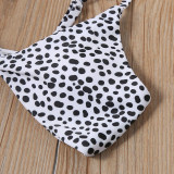 Women Bikini small dots leopard print cross bikini sexy bandage two-piece swimsuit FF48