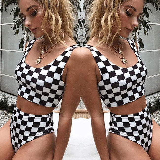 High-waisted bikini sexy two-piece swimsuit on AliExpress in Europe and America YT07
