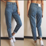 Spring fashion jeans, trousers, casual women's wear, straight-leg jeans SB213