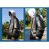 Retro oversized Air Force for men and women pilot couple fur coat Motorcycle Fur collar coat FL0040