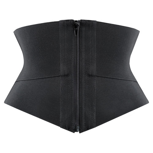 Fishbone Waist Belt Trainer With Zipper For Outerwear Belt Black Sexy Waist Bustier Shaped Belt SX70560