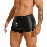  Men's  Sexy Briefs, Leather-like Shorts Nightclub DS Performance Underwear Briefs N848