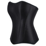 Women Overbust Corsets Tops Lace Up Sleeveless Gothic Steampunk Bustiers Body Shaper Lingerie Ladies Long Torso White Clothes QF914