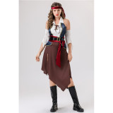 Halloween sexy female pirate costume cosplay, masquerade ball adult role-playing pirate costume YM8789