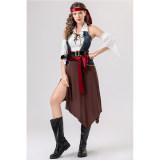 Halloween sexy female pirate costume cosplay, masquerade ball adult role-playing pirate costume YM8789