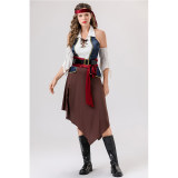 Halloween sexy female pirate costume cosplay, masquerade ball adult role-playing pirate costume YM8789