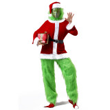 Christmas cosplay Haired Monster costume mask movie Christmas Green Doll costume cosplay YM9133