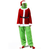 Christmas cosplay Haired Monster costume mask movie Christmas Green Doll costume cosplay YM9133