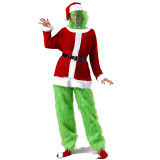Christmas cosplay Haired Monster costume mask movie Christmas Green Doll costume cosplay YM9133