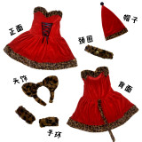 Halloween animal Christmas dress leopard print costume cat adult female Christmas party costume DL2020