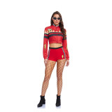 Sexy Ladies Racing Role-playing Racing Jacket Adult Racing Cheerleader Costume Carnival Party Performance Shorts Uniform Set DL2084