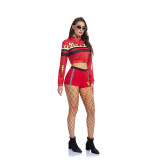 Sexy Ladies Racing Role-playing Racing Jacket Adult Racing Cheerleader Costume Carnival Party Performance Shorts Uniform Set DL2084