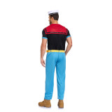 Navy Army Uniform Sailor Spring Clothes Men Suit Shirt And Pant Clothes Cosplay Funny Man Shirts Clothing Short Sleveed Tops DL2085