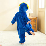 Kids Jumpsuit Cute Cartoon Animal Shaped Outfits Children Winter Thicked Outfits Warm Flannel One-piece Pajamas XB12
