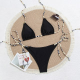 Sexy Micro Bikini Swimsuit Push-Up Adjustable Swimwear Summer Beach Bathing Suit Beachwear Bikinis Set CC607BK