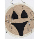 Sexy Micro Bikini Swimsuit Push-Up Adjustable Swimwear Summer Beach Bathing Suit Beachwear Bikinis Set CC607BK