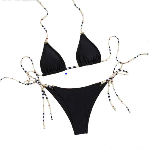 Sexy Micro Bikini Swimsuit Push-Up Adjustable Swimwear Summer Beach Bathing Suit Beachwear Bikinis Set CC607BK