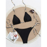 Sexy Micro Bikini Swimsuit Push-Up Adjustable Swimwear Summer Beach Bathing Suit Beachwear Bikinis Set CC607BK