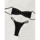 2026 New Metal Rings Mini Micro Thong Bikini Women Swimwear Swimsuit Two-pieces Bikini Set Bather Bathing Suit Swim Lady JY1050