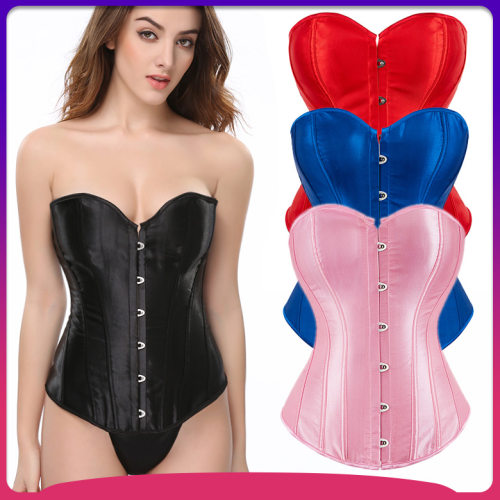 sexy white satin bustier m1639D