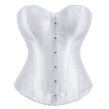 sexy white satin bustier m1639D
