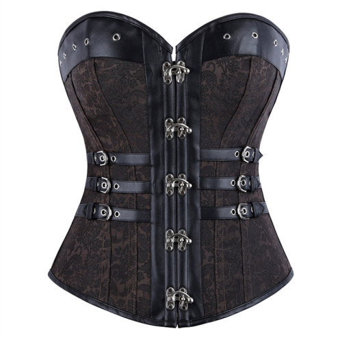 Steampunk Clothing Women Corset Top Plus Size Overbust Pirate Bustier Lace Up Costume Gothic Corselet  CY325
