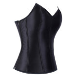 Women Steampunk Gothic Faux Leather Overbust Corset Top Vintage Pirate Costume Body Trainer Lingerie Burlesque Bustier Plus Size XF361