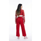 Red Street Dance Outfit for Women Hip Hop Jazz Performance Costume for Students Sports Day Cheerleading Uniform YM0835