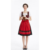 Dirndl Dress for Oktoberfest Bavarian Traditional Costume for Women Cosplay Festival Party Stage Performance Outfit YM8781