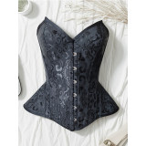 Women Overbust Vintage Corset Top Lace Up Bustier Gothic Jacquard Long Torso Corsets Shapewear Hourglass Body Shaper Waist Train WK2502