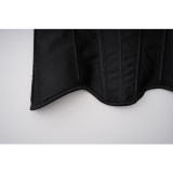 Women Overbust Corset Top Black White Satin Simple Elegant Bustier Gothic Zipper Waist Cincher Shapewear Sexy Korset AM22229