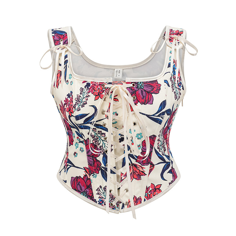 Floral Corset For Women Elegant Lace Up Corset Top Sexy Vintage Corset Shapewear AM22151