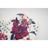 Women White Floral Print Corset Vintage Lace Up Bustier for Clubwear Daily AM22152