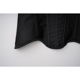 Women Overbust Corset Top Black White Satin Simple Elegant Bustier Gothic Zipper Waist Cincher Shapewear Sexy Korset AM22229