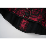 Women Sexy Corsets Bustiers Overbust Floral Lace Up Bodice Shaping Tops Shapewear Burlesque Vintage Gothic Lingerie Corselet AM22240