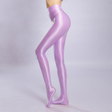 M-XL Glossy Shiny Nylon Crotchless Pantyhose Open Crotch Collant Leggings Tights Sexy Stocking Fitness Legging Strumpfhose Panty XX71200
