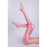 Sexy Women Crotchless Pencil Pants Elastic Glossy Shiny Slim Leg Yoga Shape Legging Tights Summer OOTD Fashion Party Dance XX72100