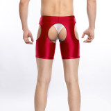 Mens Sexy See-through Crotchless Boxer Shorts Sissy Panties Lingerie Stretchy Open Crotch Underwear Underpants Club Nightwear XX70653