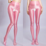 M-XL Glossy Shiny Nylon Crotchless Pantyhose Open Crotch Collant Leggings Tights Sexy Stocking Fitness Legging Strumpfhose Panty XX71200