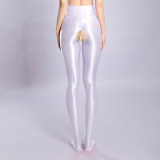 M-XL Glossy Shiny Nylon Crotchless Pantyhose Open Crotch Collant Leggings Tights Sexy Stocking Fitness Legging Strumpfhose Panty XX71200