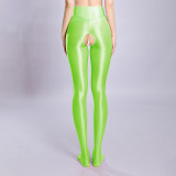 M-XL Glossy Shiny Nylon Crotchless Pantyhose Open Crotch Collant Leggings Tights Sexy Stocking Fitness Legging Strumpfhose Panty XX71200