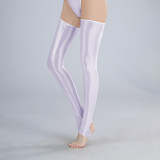 Sexy Women OIl GLossy Shiny High Stocking Satin Smooth Vintage Tight Shaping Stockings Overknee Dance Wear Candy Color XX90153