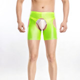 Mens Sexy See-through Crotchless Boxer Shorts Sissy Panties Lingerie Stretchy Open Crotch Underwear Underpants Club Nightwear XX70653